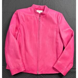 Petite Sophisticate Barbie Pink Leather Jacket, Large, Vintage